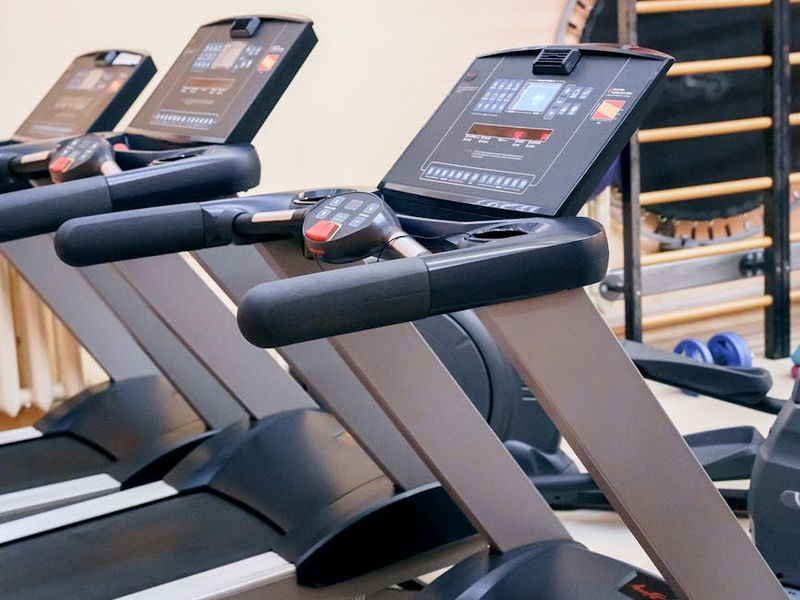 Detailed shot of fitness equipment in a modern sports studio